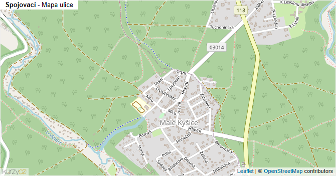 Spojovací - mapa ulice
