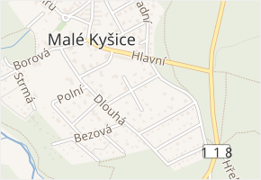 Zelená v obci Malé Kyšice - mapa ulice