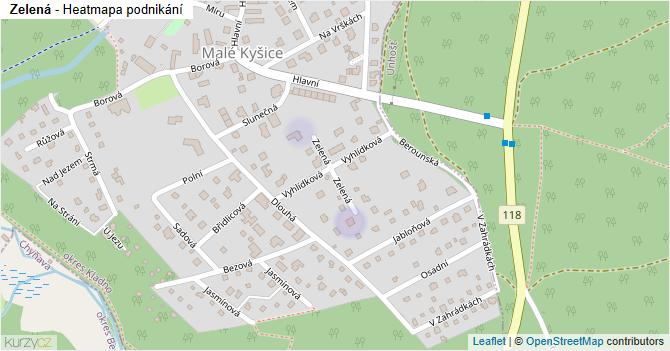 Zelená - mapa podnikání