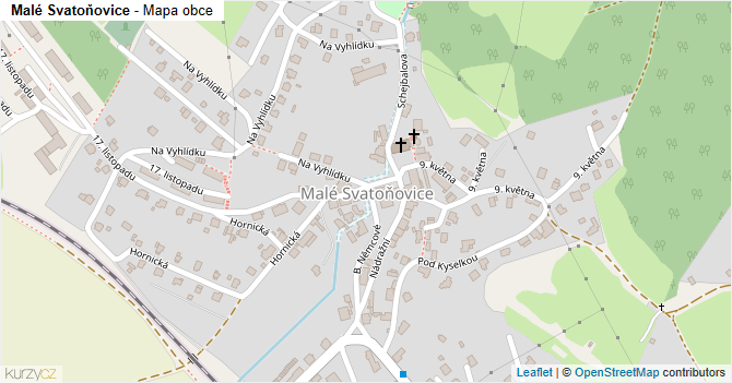 Malé Svatoňovice - mapa obce