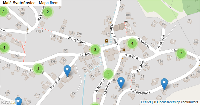 Malé Svatoňovice - mapa firem