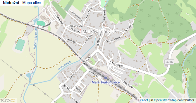 Nádražní - mapa ulice