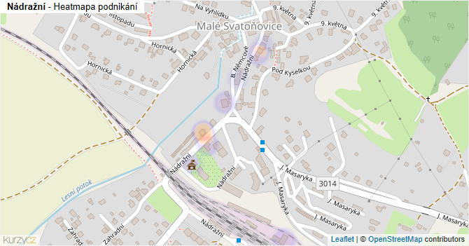 Nádražní - mapa podnikání
