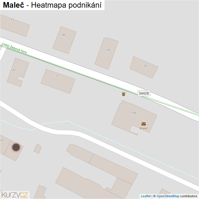 Mapa Maleč - Firmy v obci.