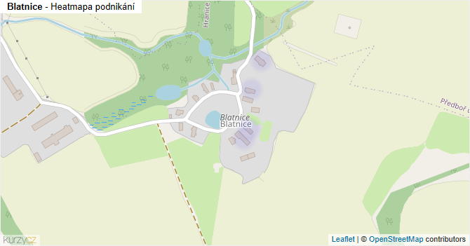 Blatnice - mapa podnikání