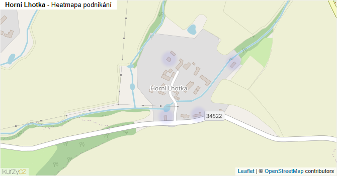 Horní Lhotka - mapa podnikání
