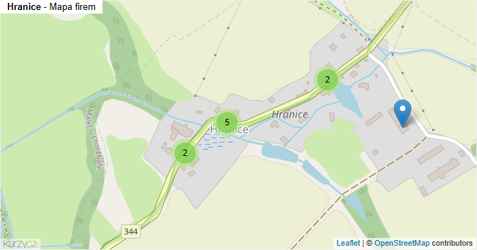 Hranice - mapa firem