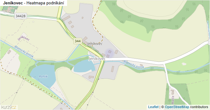Jeníkovec - mapa podnikání