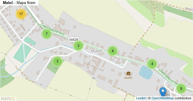 Maleč - mapa firem