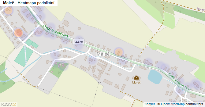 Maleč - mapa podnikání