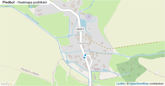 Předboř - mapa podnikání