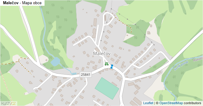 Malečov - mapa obce