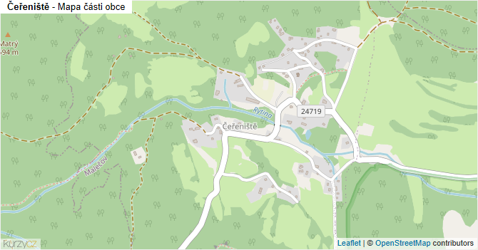 Čeřeniště - mapa části obce