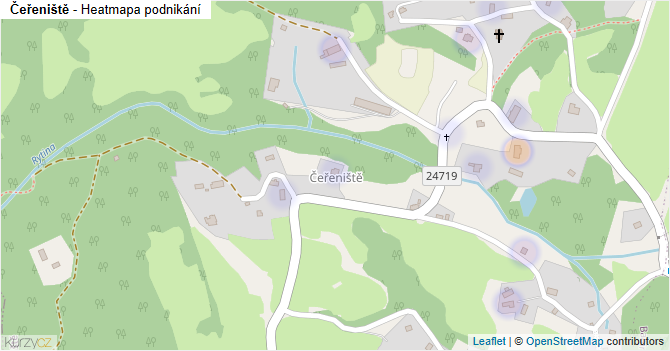 Čeřeniště - mapa podnikání