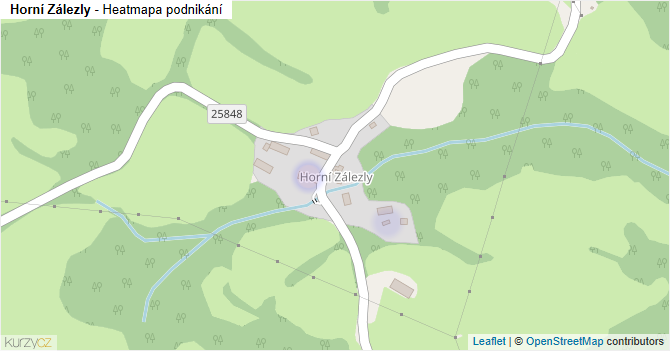 Horní Zálezly - mapa podnikání