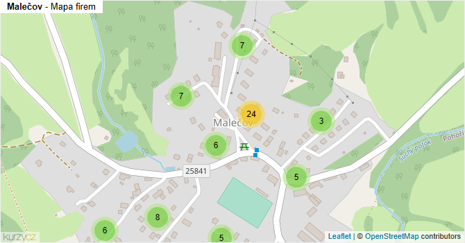 Malečov - mapa firem