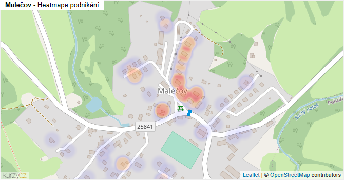 Malečov - mapa podnikání