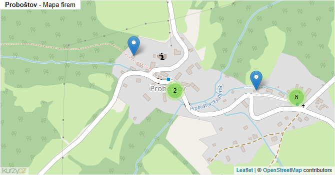 Proboštov - mapa firem