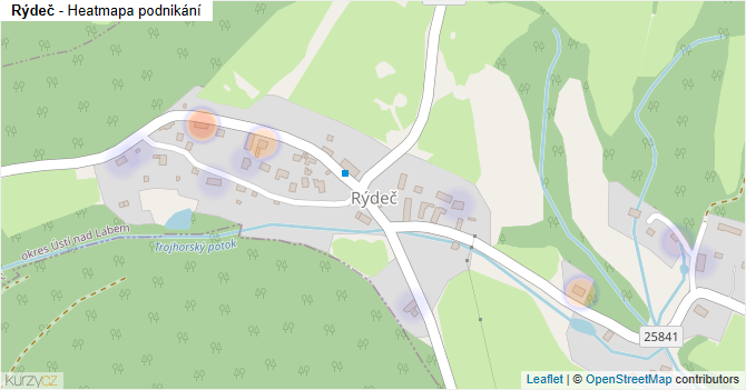 Rýdeč - mapa podnikání