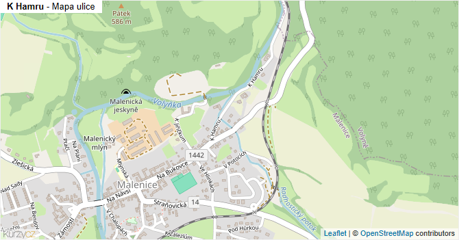 K Hamru - mapa ulice