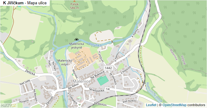 K Jiřičkum - mapa ulice
