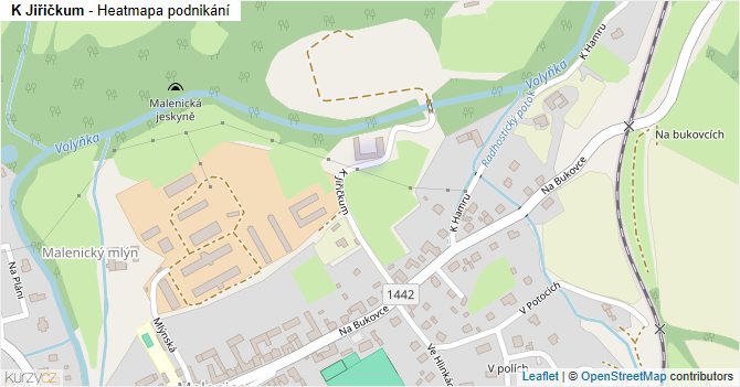 K Jiřičkum - mapa podnikání