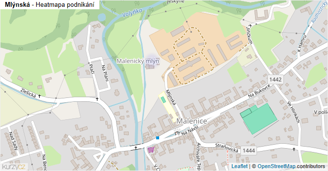 Mlýnská - mapa podnikání
