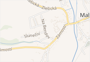 Na Bendov v obci Malenice - mapa ulice