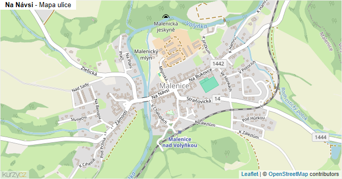 Na Návsi - mapa ulice