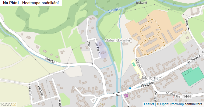 Na Pláni - mapa podnikání