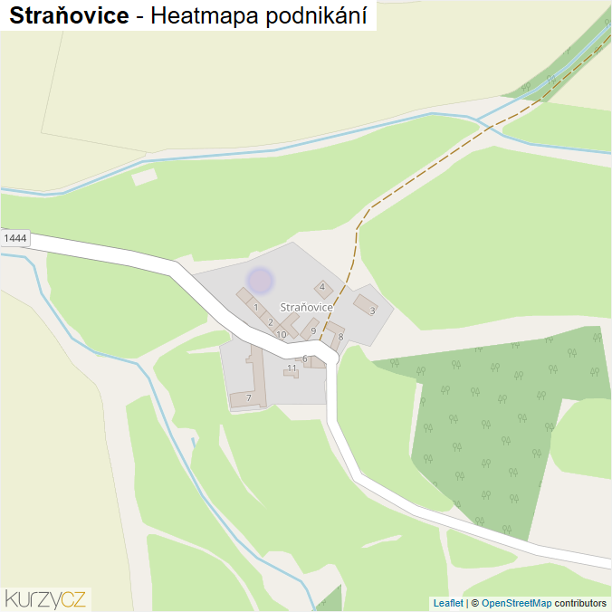 Mapa Straňovice - Firmy v části obce.