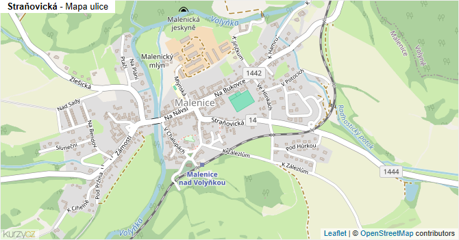 Straňovická - mapa ulice