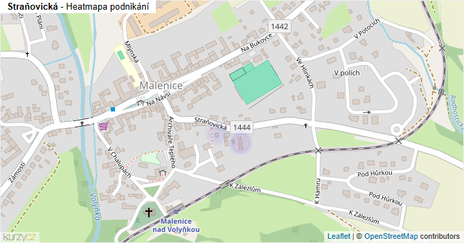 Straňovická - mapa podnikání