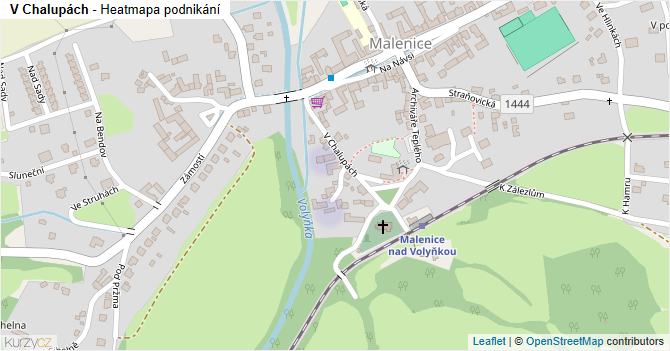 V Chalupách - mapa podnikání