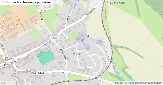 V Potocích - mapa podnikání