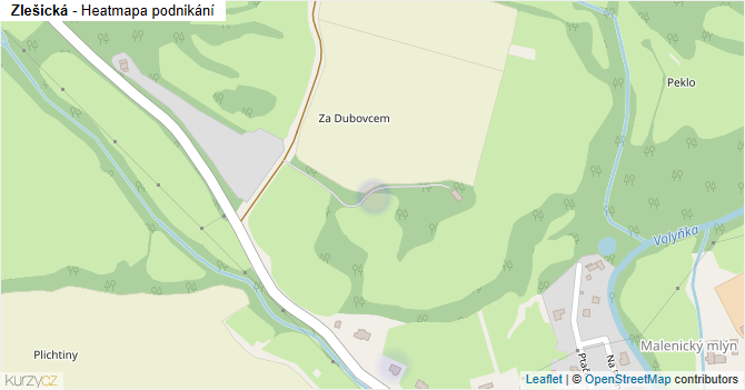 Zlešická - mapa podnikání