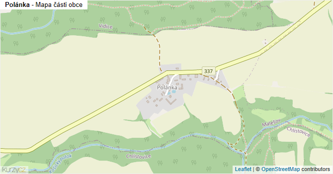 Polánka - mapa části obce