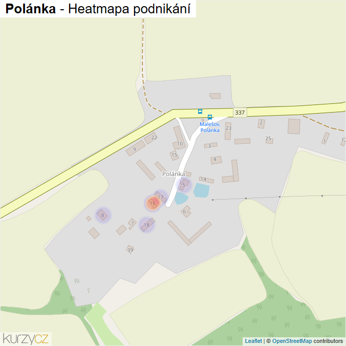 Mapa Polánka - Firmy v části obce.