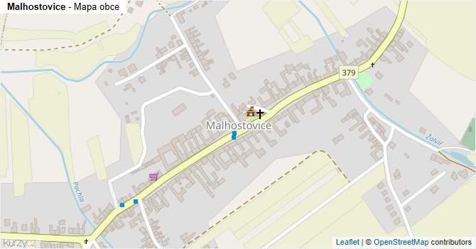 Malhostovice - mapa obce