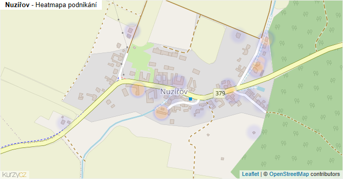 Nuzířov - mapa podnikání