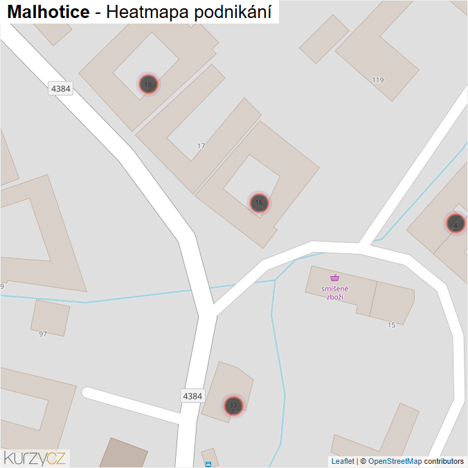 Mapa Malhotice - Firmy v obci.