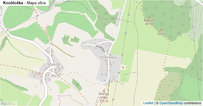 Knobloška - mapa ulice