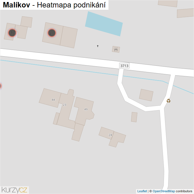Mapa Malíkov - Firmy v obci.