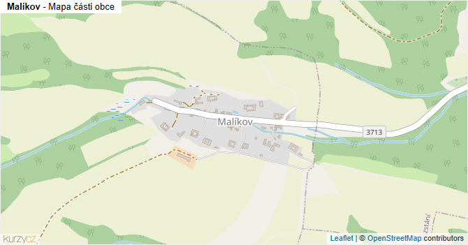 Malíkov - mapa části obce