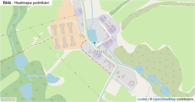 Bělá - mapa podnikání