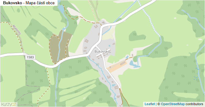Bukovsko - mapa části obce