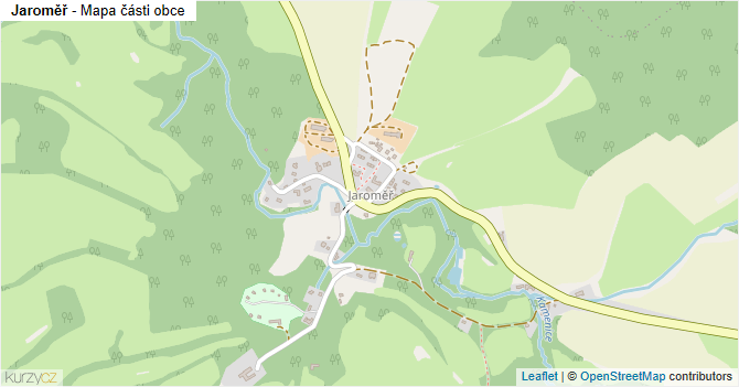 Jaroměř - mapa části obce