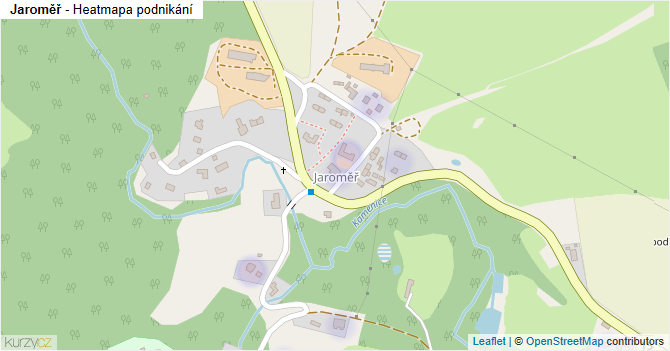 Jaroměř - mapa podnikání