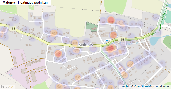 Malonty - mapa podnikání