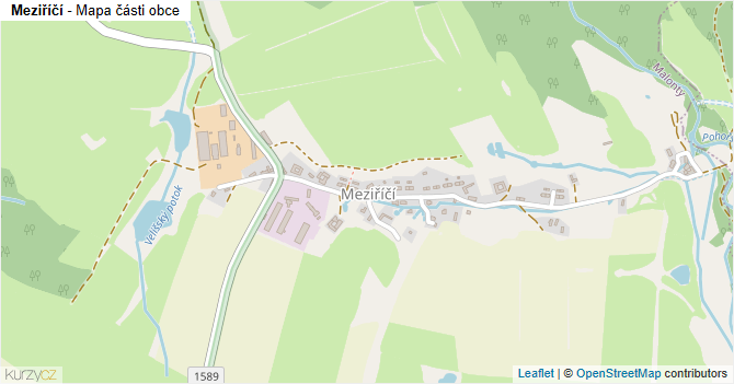 Meziříčí - mapa části obce